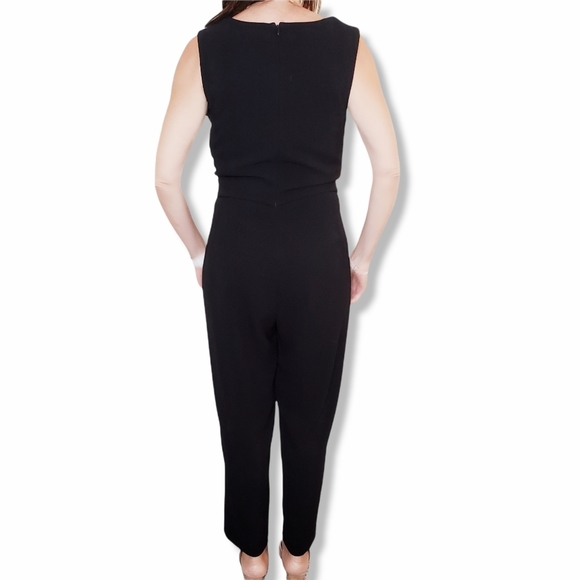 Club Monaco Black Jumpsuit Wrap Front Size 4 - Picture 3 of 10